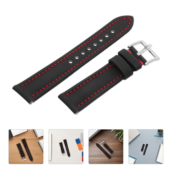 ELAYARD Lightweight Black Nylon Watch Band Adjustable Universal Quick Release for Smartwatch
