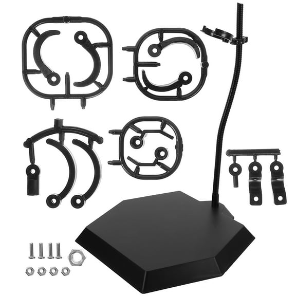 ELAYARD Puppet Stand Action Figure Display Holder Plastic Black 1 Set for Indoor Display