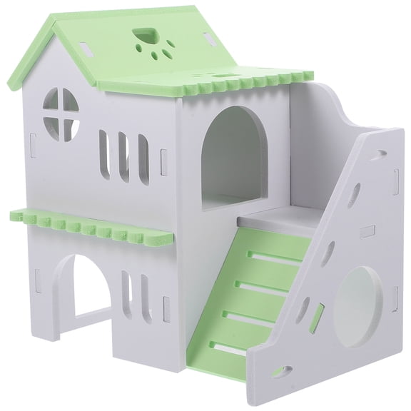 ELAYARD 1 Set Hamster Wood House PVC Assorted Color DIY Hamster Villa Small Pets