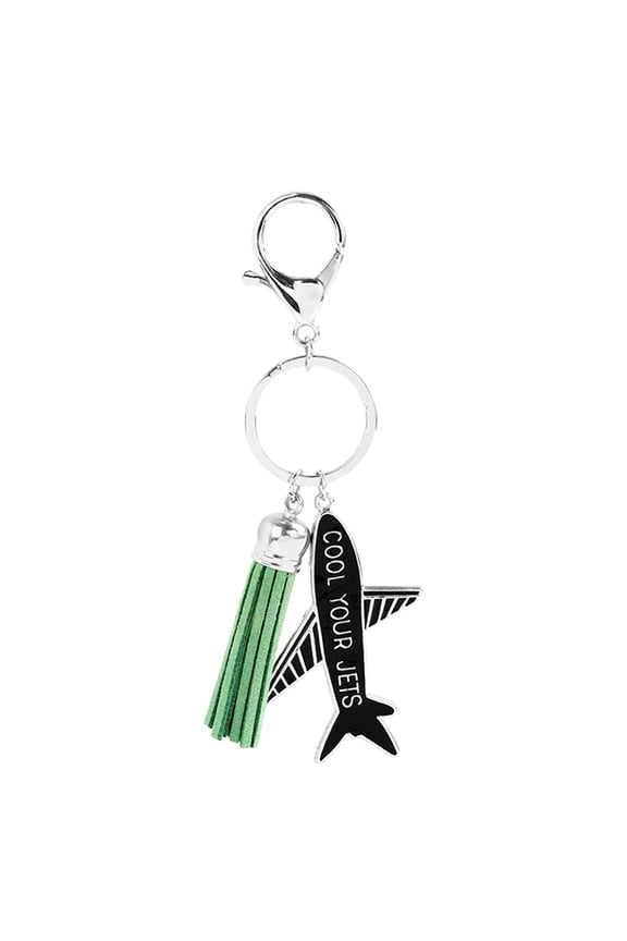 3D Airplane Metal Keychain Car Key Ring Bag Pendant Hanging Decoration Keyfob Accessory