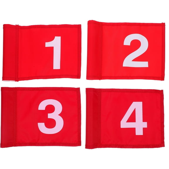 ELAYARD Portable Wear-Resistant Red Golfing Flags for Training and Practice