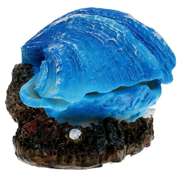ELAYARD Aquarium Decor Bubbles Blue Bubble Maker Shell 1Pcs