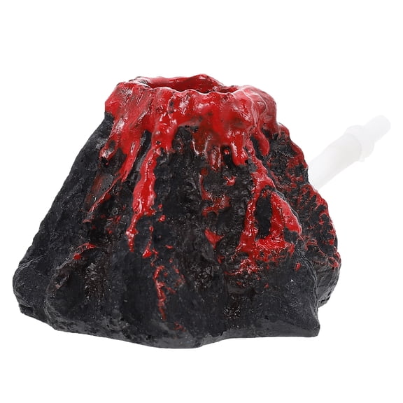 ELAYARD Realistic Resin Volcano Aquarium Ornament with Fish Tank Bubbler and Complete Accessories for Aquatic Decor