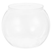 ELAYARD Aquariums Tanks Transparent Plastic Fish Bowl Small Aquarium Tank for Goldfish or Pet Decorations 1pc(5.12X5.12X4.53in)
