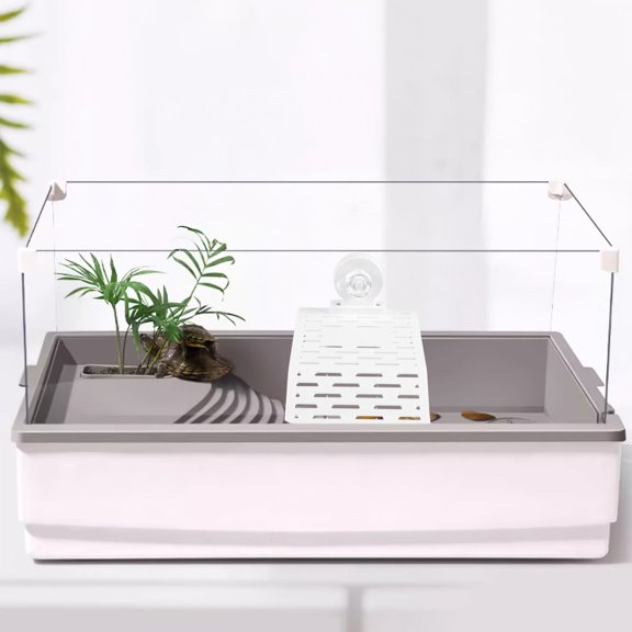 ELAYARD Aquatic Turtle Basking Platform White Floating Island for Turtle Exercise and Habitat