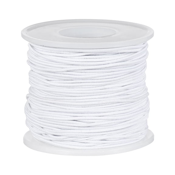 ELAYARD Artibetter 50M Strong Elastic Band Roll for Jewelry Making, Bracelets, Clothes, Crafts, Handmade Elastic Thread White