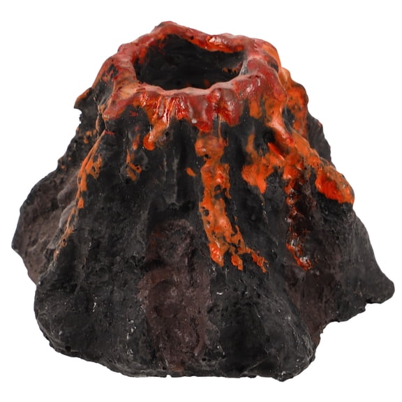 ELAYARD Grey Resin Volcano Statue Lifelike Aquarium and Fish Tank Decoration