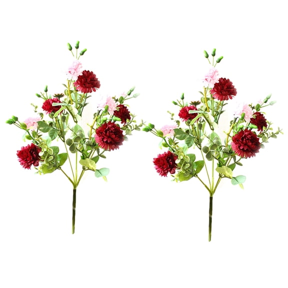 ELAYARD Artificial Indoor Lilac Plants Pink Fake Plants with Green Leaves for Home and Wedding Decor
