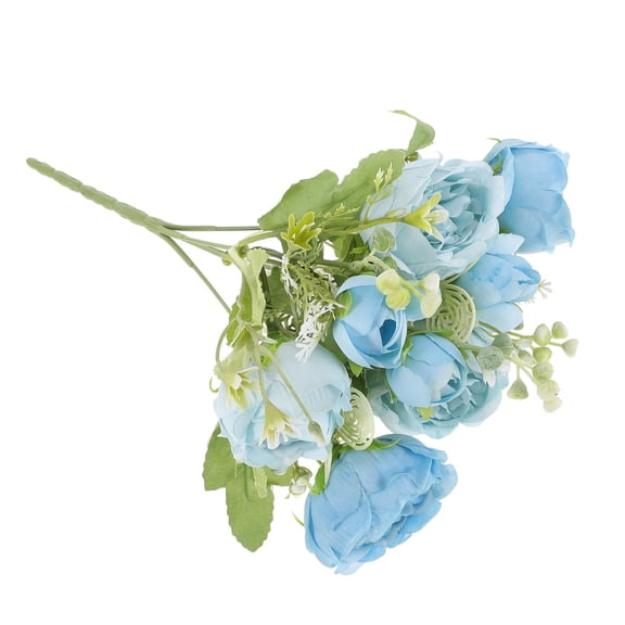 ELAYARD Faux Floral Flower Decoration Blue Silk Flower 1Pcs