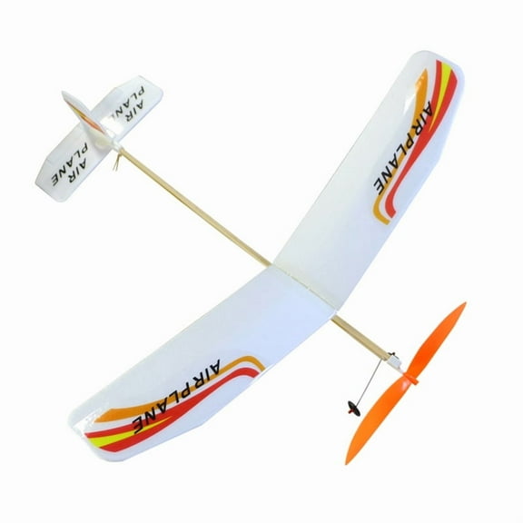 ELAYARD Easy Assembly Foam Airplane Glider Kit with Rubber Band Power for Family Fun