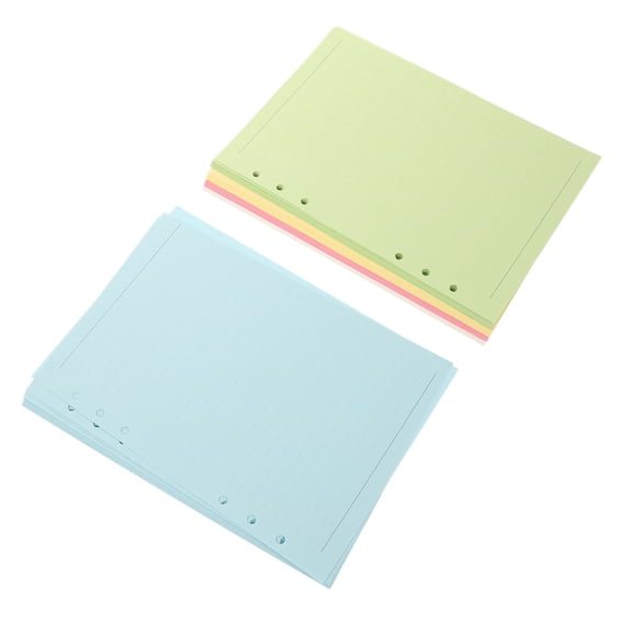 ELAYARD Assorted Color A5 Lined Paper Loose Leaf Refill with 6 Holes for Planner and Notebook