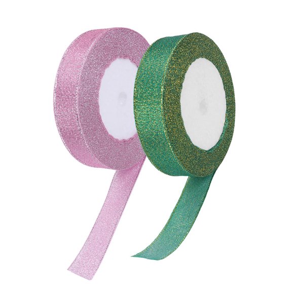 ELAYARD Assorted Color Metallic Glitter Ribbon for Handmade Presents and Party Decoration