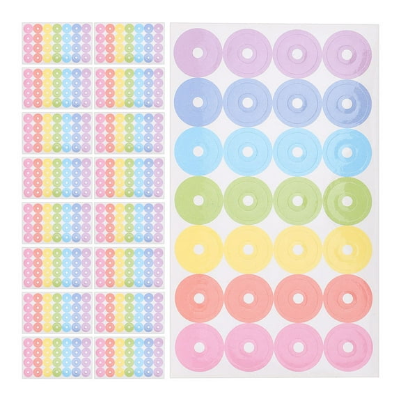 ELAYARD Assorted Color Reinforcement Labels Stickers for Loose Leaf Paper with Easy Application