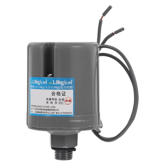 ELAYARD Water Pump Pressure Controller Grey Automatic Boosting Switch for Household and Industrial Use
