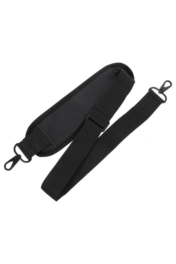 Black Adjustable Bag Strap with Padded Shoulder Cushion for Camera and Laptop Bags