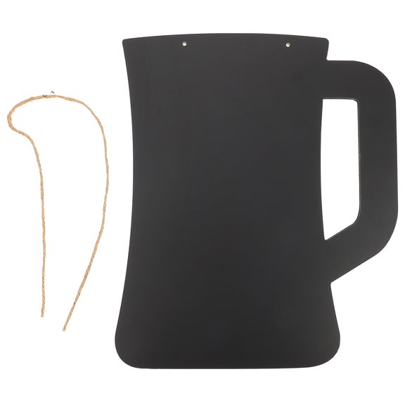 ELAYARD Beer Mug Shaped Chalkboard Message Sign, Black Wooden Tabletop Memo Board for Bar Pub Party Home Kitchen Decor, 1 Set