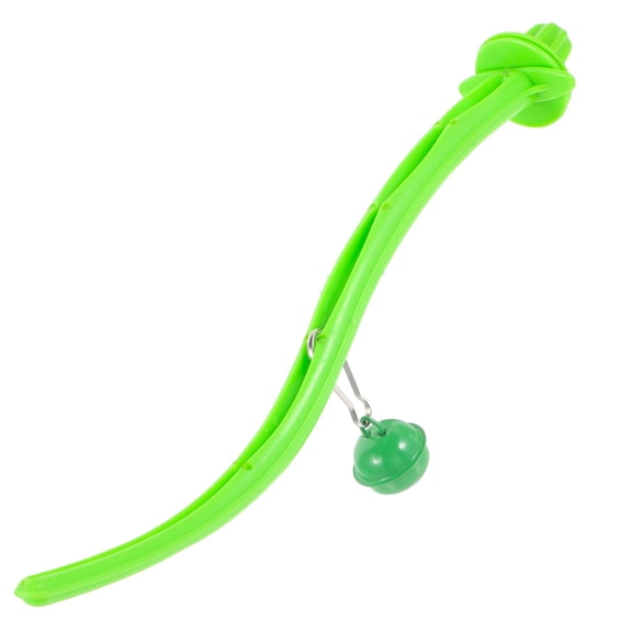ELAYARD Plastic Parrot Perch for Cage with Bell Light Green Bird Stand for Pet Interaction