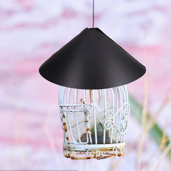 ELAYARD Outdoor Squirrelproof Bird Feeder Pole Baffle Black Plastic Stopper