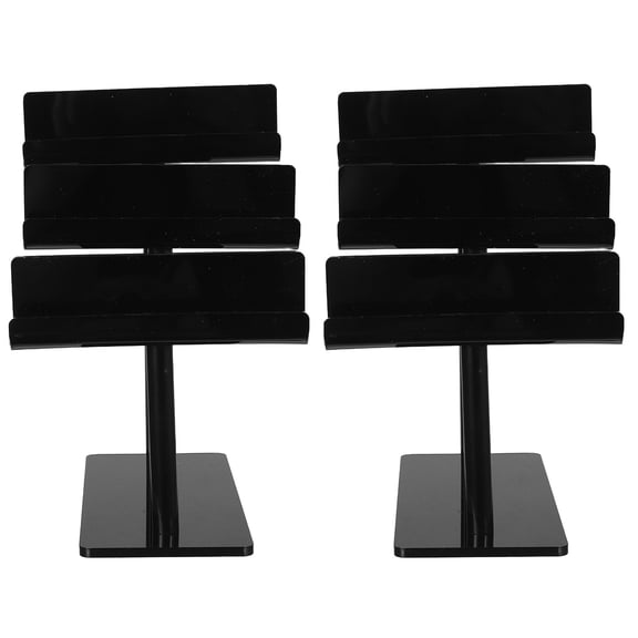ELAYARD Black Acrylic Eyeglasses Display Stand Stable Base Design 2Pcs