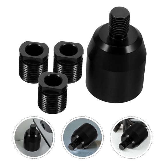 ELAYARD Black Aluminum Alloy Gear Shift Knob Adapter for Manual Cars with Improved Shift Feel