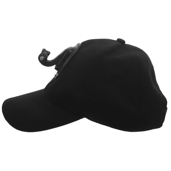ELAYARD Black Baseball Cap Camera Mount with Quick Release Buckle for Travel Running Outdoor Use