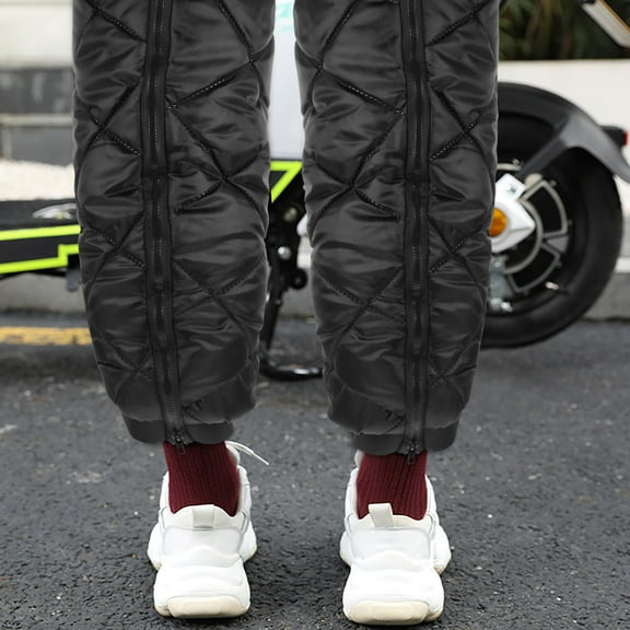 ELAYARD 1Pair Winter Warm Black Knee Brace with Windproof Design for Outdoor Sports and Motorcycle Use