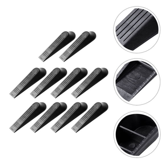 ELAYARD Black Door Stoppers for Home Use Made with PP Material 15pcs AntiSlip and Odorless