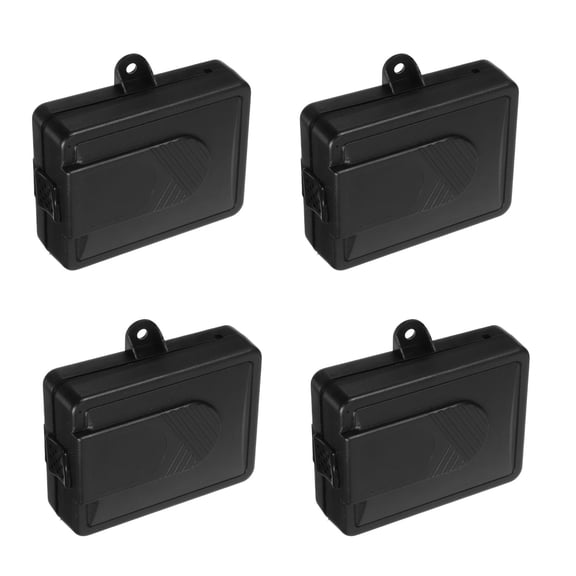 ELAYARD 4-Pack Black Plastic Electrical Junction Box, Wall Mount Project Enclosure Case for Wiring
