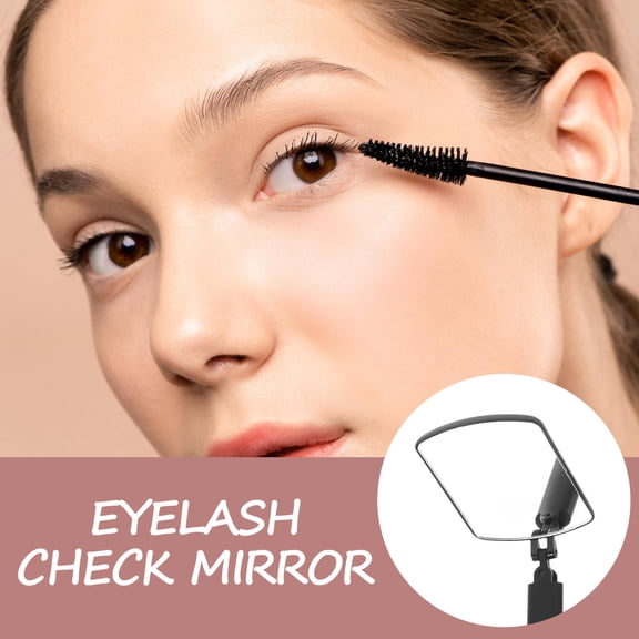 ELAYARD Black Eyelash Mirror Tool for Lash Extension with Ergonomic Handheld Design and Rotate Feature