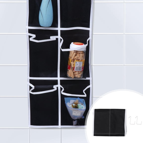 ELAYARD Black Wall-Mounted Hanging Storage Organizer with 12 Spacious Pockets, Breathable Non-Woven Fabric for Home and Office