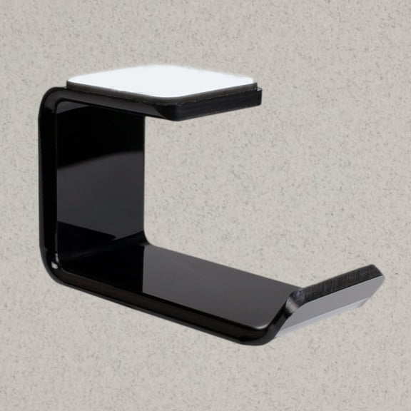 ELAYARD Black Headphone Holder with Acrylic L-Shaped Bracket for Desktop and Wall Mount Storage