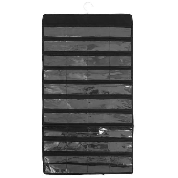 ELAYARD Black Hanging Jewelry Organizer Bag Double Sided Storage for Necklaces Earrings Hairbands