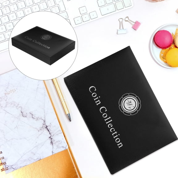 ELAYARD Black Plastic Coin Holder with Multi Slots for Commemorative Coin Storage