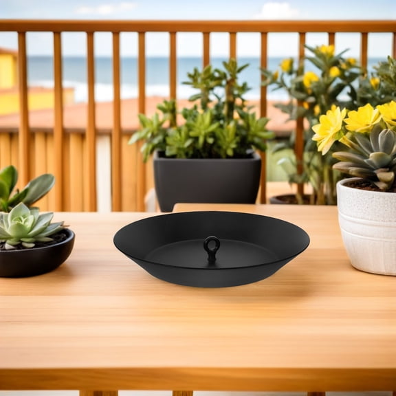 ELAYARD Black Rain Chain Basin for Garden Water Collection and Outdoor Decorative Fountain Feature