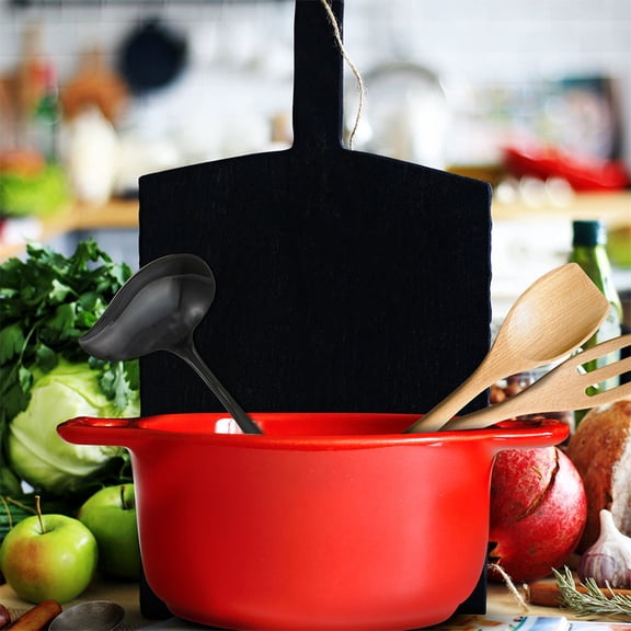ELAYARD Black Kitchen Sauce Ladle Stainless Steel with Pouring Spout for Home Use