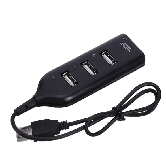 ELAYARD USB Port Expander Hub for Desktop PC, ABS Black, High-Speed Data Transfer, 1 Set