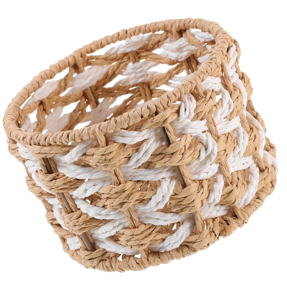 ELAYARD Woven Storage Basket Set in Assorted Colors, Decorative Desktop Organizer for Small Household and Office Items