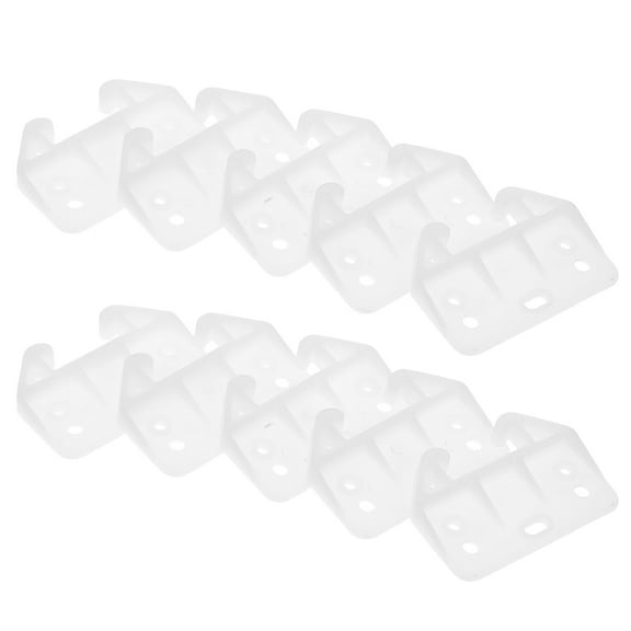 ELAYARD 1Set Durable White Plastic Drawer Rail Brackets for Kitchen Cabinet Replacement