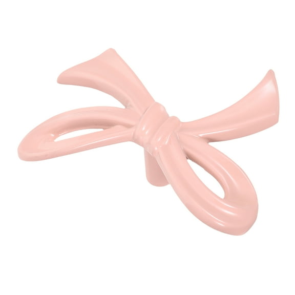 ELAYARD Bow Shapes Drawer Knobs Metal Pink for Wardrobe Furniture 1Pack