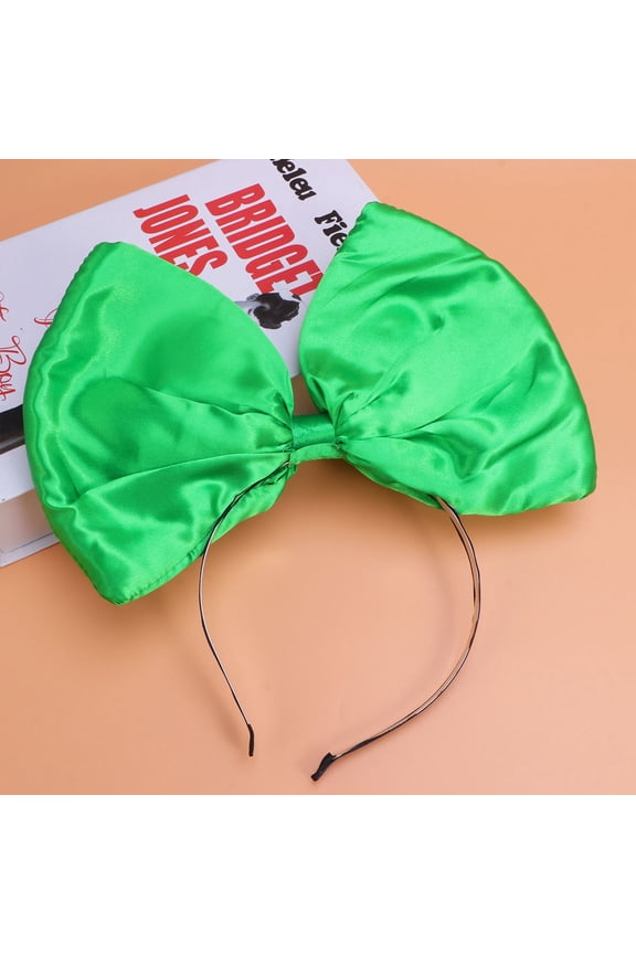 Green Bowknot Headband Lightweight Hair Bands Ideal for Birthday and Carnival