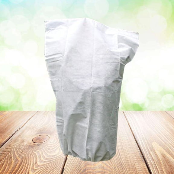 ELAYARD Breathable Non Woven Plant Cover White Fabric with String for Garden Tree Shelter