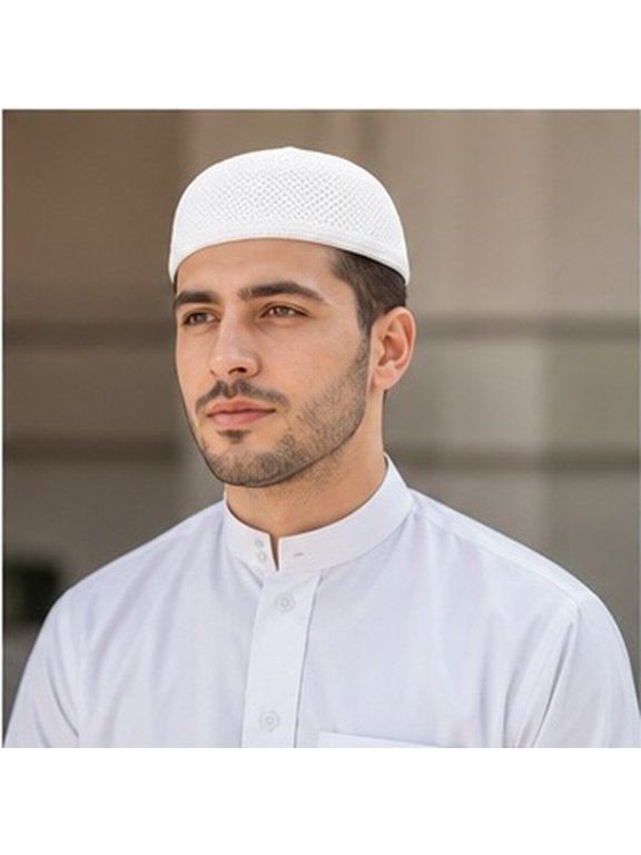 Breathable Pure Cotton Muslim Caps for Prayer Eid Rituals and Spiritual Comfort