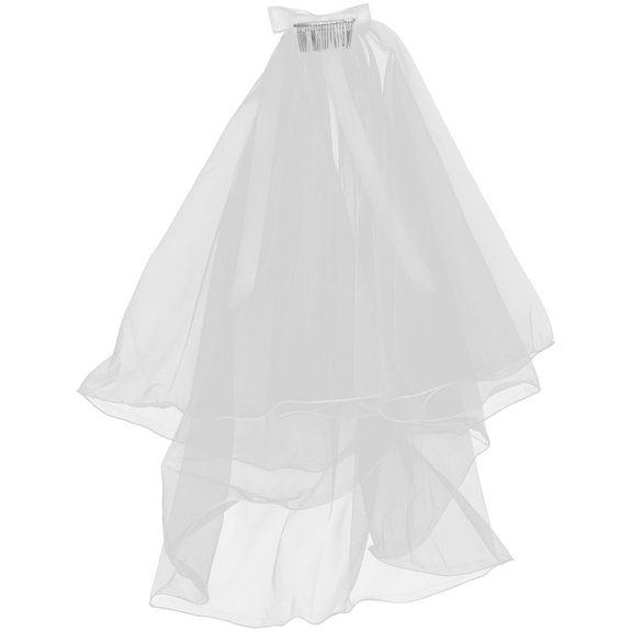 ELAYARD Bridal Veils for Wedding Double Layer White 1Set for Formal Events