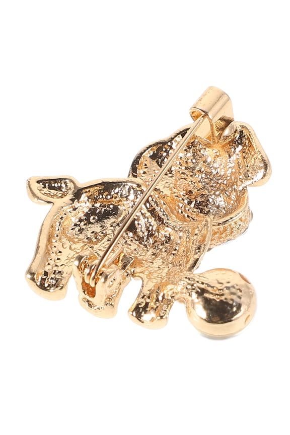 Golden Alloy Brooch Pin with Rhinestone for Wedding Dress and Fashion Coats