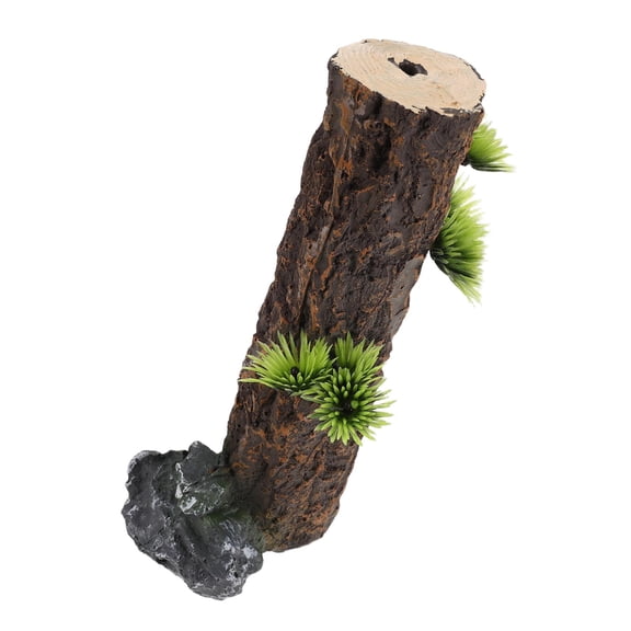 ELAYARD Brown Resin Aquarium Tree Trunk Terrarium Landscaping Accessories for Aquatic Habitat Decoration