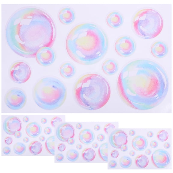 ELAYARD Bubbles Wall Sticker Wall Sticker Multi PVC Decorative 4Set for Homeowners