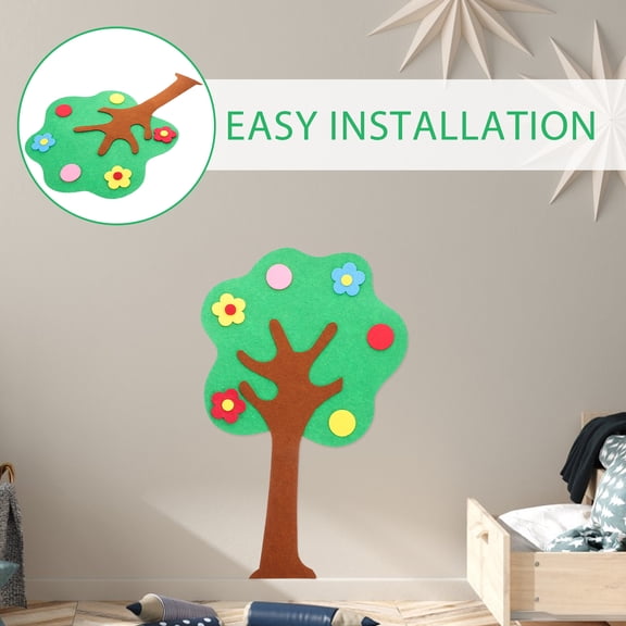 ELAYARD Green Felt Tree Bulletin Board Set, Non-Woven Fabric, 1 Piece for Home, Office, Classroom Decoration