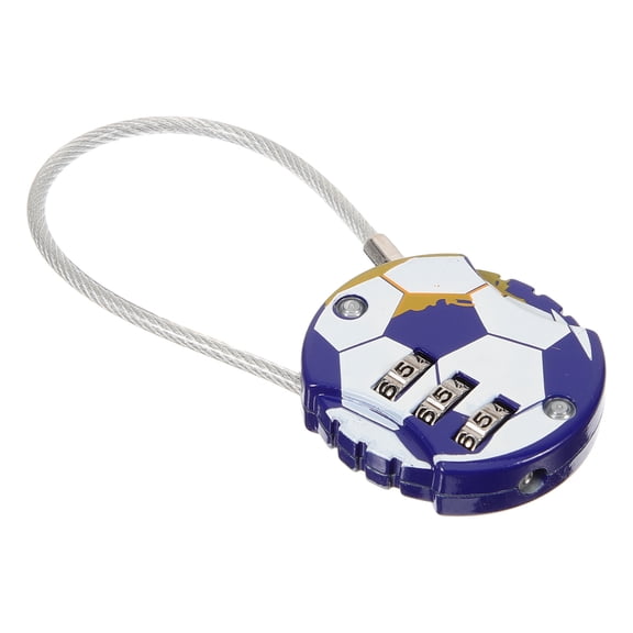 ELAYARD Football Shape Box Lock Cable Lock for Secure Luggage and Gym Lockers with Adjustable Password
