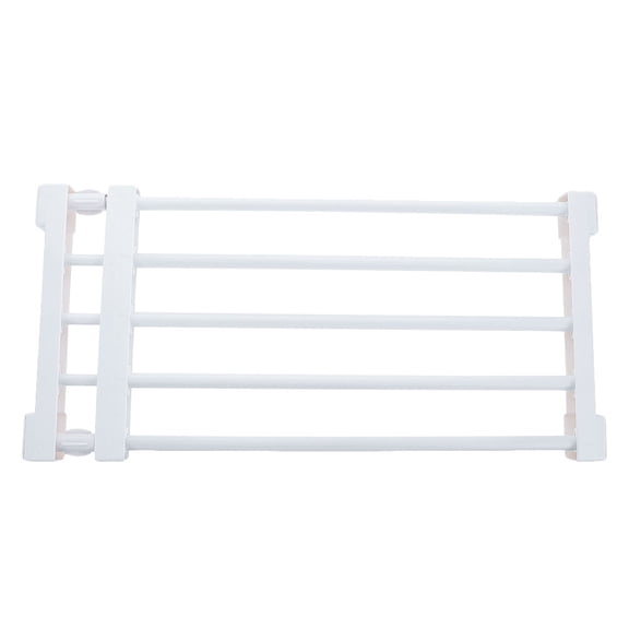 ELAYARD Retractable Closet Shelf White Plastic Space Divider for Home