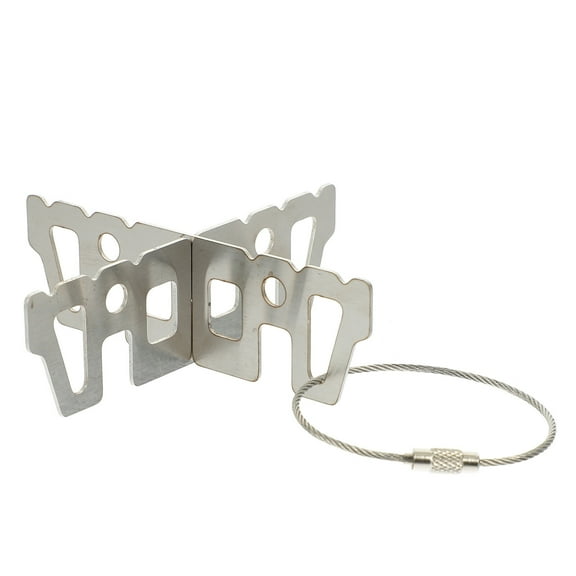 ELAYARD Outdoor Stainless Steel Camping Stove Stand with Compact Lightweight Portable Feature